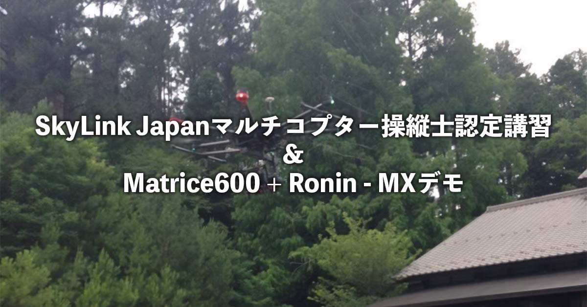SkyLink Japanマルチコプター操縦士認定講習 & Matrice600+Ronin-MXデモ
