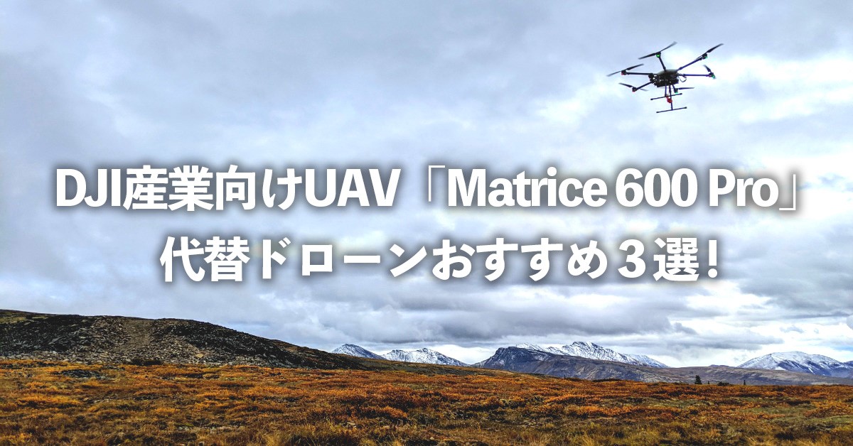 DJI産業向けUAV「Matrice 600 Pro(M600 Pro)」代替ドローンおすすめ３選！