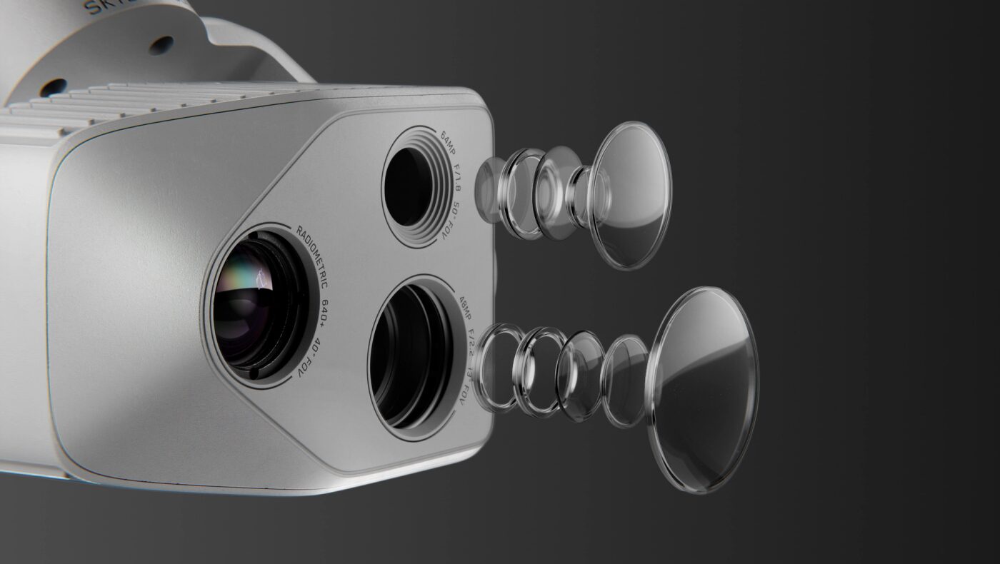 Skydio X10のカメラとカスタムレンズ