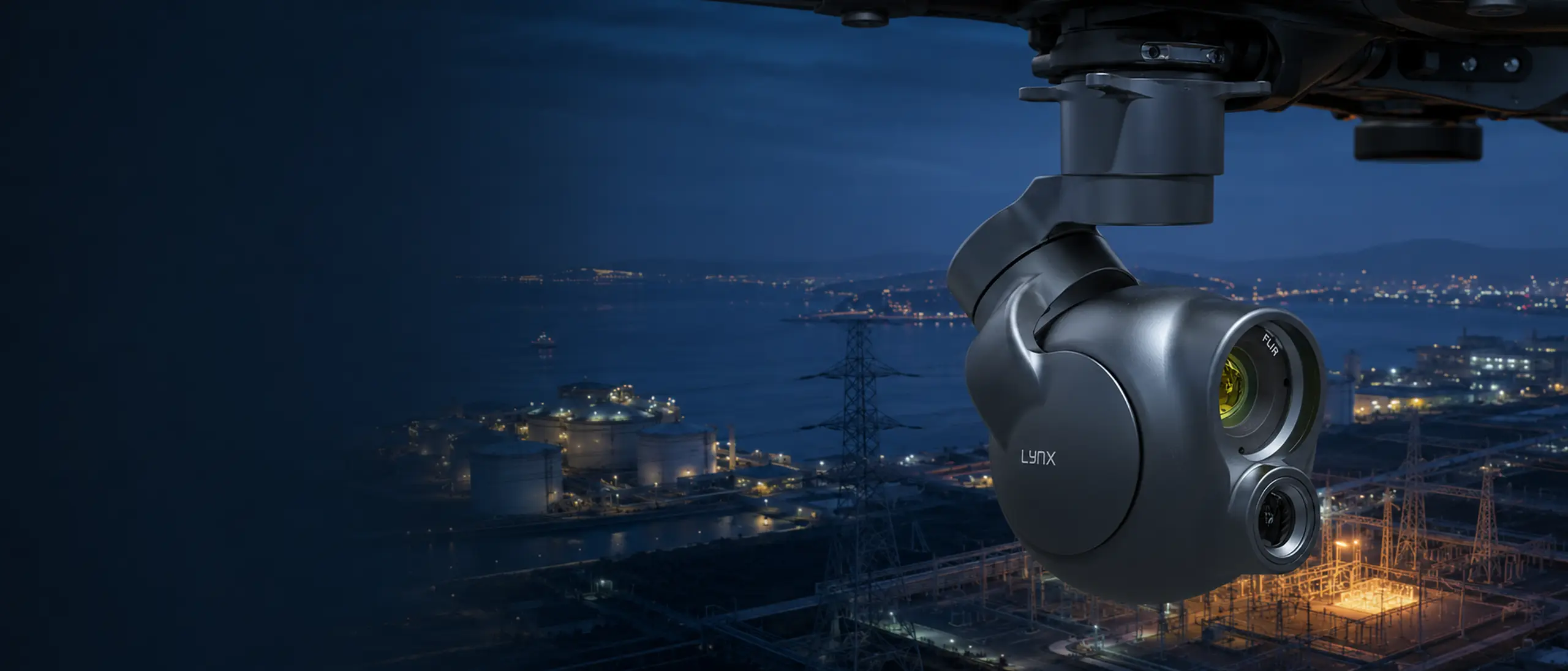 夜間の重要インフラを監視するGremsy LYNX EO/IRジンバル