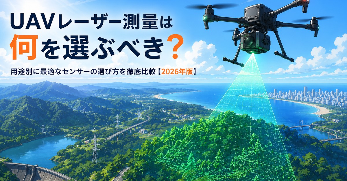 UAVレーザー測量は何を選ぶべき?用途別に最適なセンサーの選び方を徹底比較【2026年版】