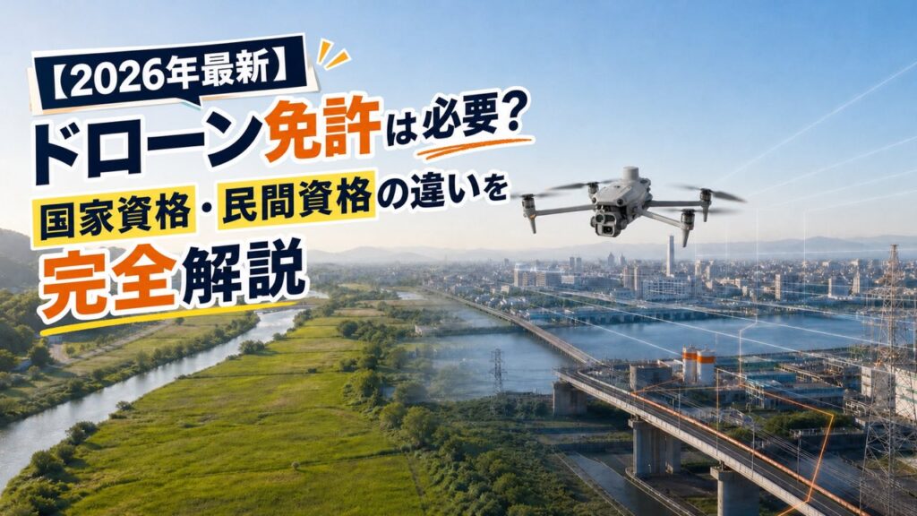 【2026年最新】ドローン免許は必要?国家資格・民間資格の違いを完全解説
