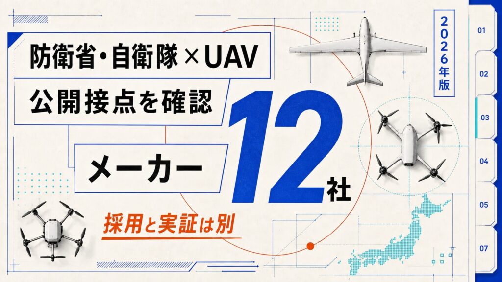 防衛省・自衛隊と接点が確認できたUAVメーカー12社―採用と実証は別