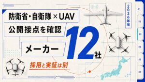 防衛省・自衛隊と接点が確認できたUAVメーカー12社―採用と実証は別