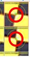 GCPが写り込んだ写真のGCP中心にマークを追加する作業画面