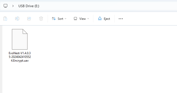 ファームウェアのダウンロードページで送信機の種類を選択する画面