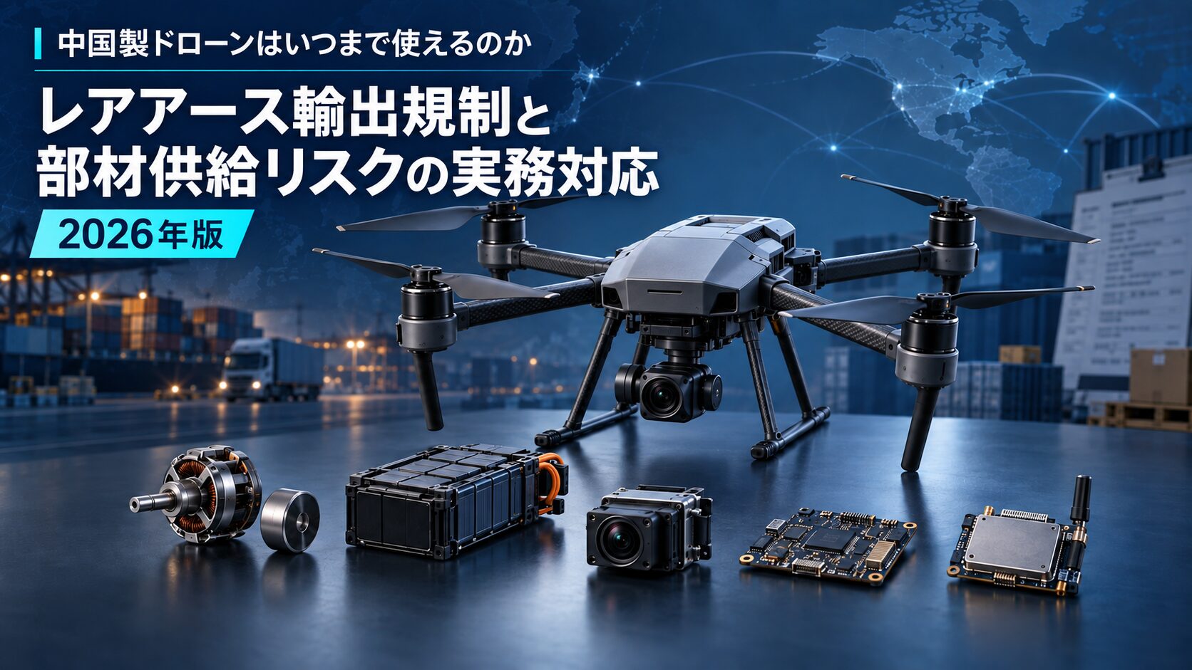 中国製ドローンはいつまで使えるのか｜レアアース輸出規制と部材供給リスクの実務対応【2026年版】